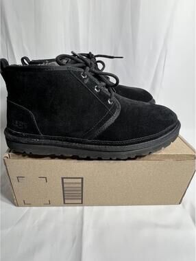 UGG Black Suede Lace-Up Ankle Boots